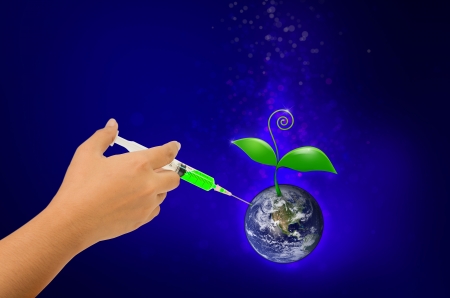 Concept for world environment save and protectの写真素材