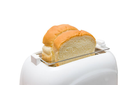 Isolated Bread and Toasterの写真素材