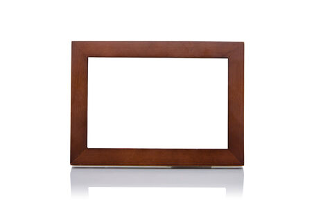 Isolated simple wooden frameの写真素材