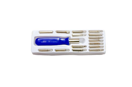 Isolated Toolkit of various tools in the box の写真素材