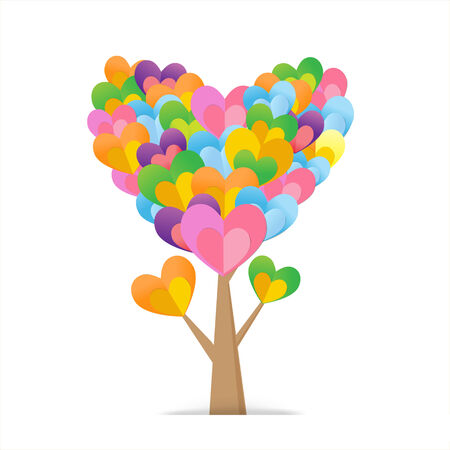 Tree of Heart, tree of love vectorのイラスト素材