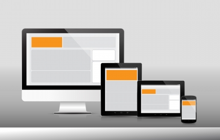 Technology Device Responsive, Web Iconのイラスト素材