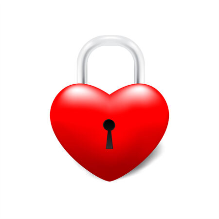 Isolated Locked Heartのイラスト素材