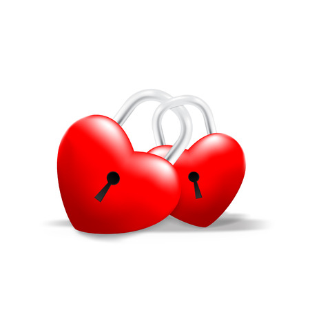 Grossy Locked together Heartのイラスト素材