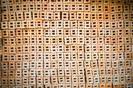 Background of red brown brickwall textureの写真素材
