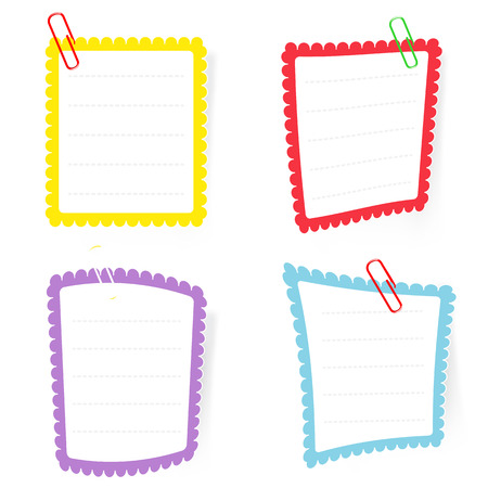 text box with paper clip EPS10のイラスト素材
