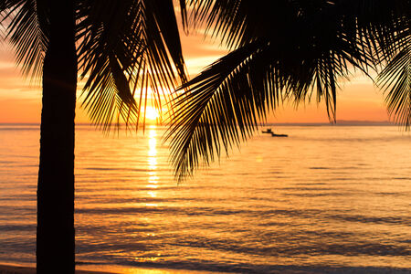 Summer Sunset beach Thailandの写真素材