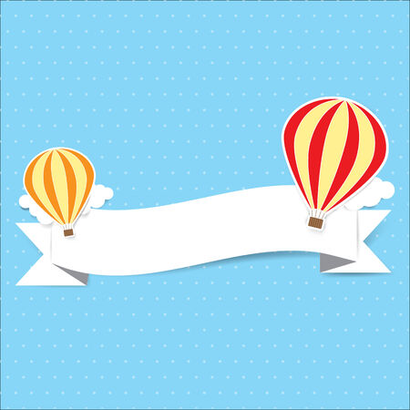 Balloon Blue and dot concept background Vectorのイラスト素材