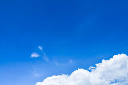 Blue sky and cloud backgroundの写真素材