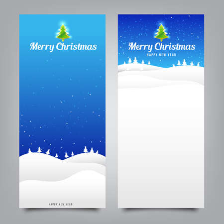 Merry Christmas santa banner collection for greeting card, vector illustrationのイラスト素材
