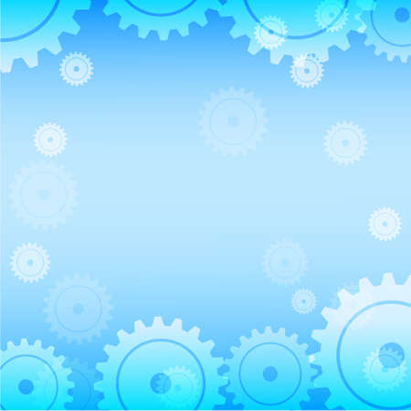 Abstract blue gear technology background Vector illustrationのイラスト素材