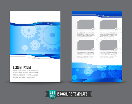 technology concept brochure design template , Fyer template vector illustrationのイラスト素材