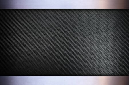 Carbon fiber and Stainless steel metal texture backgroundの写真素材
