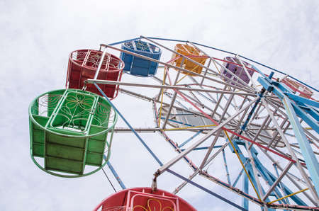 Old and vintage Ferris wheelの写真素材