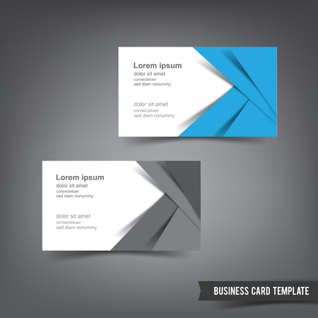 Business Card template set 031 blue and white layer overlab element vector illustration eps10のイラスト素材