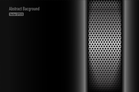 Chrome black and grey background texture vector illustration eps10のイラスト素材