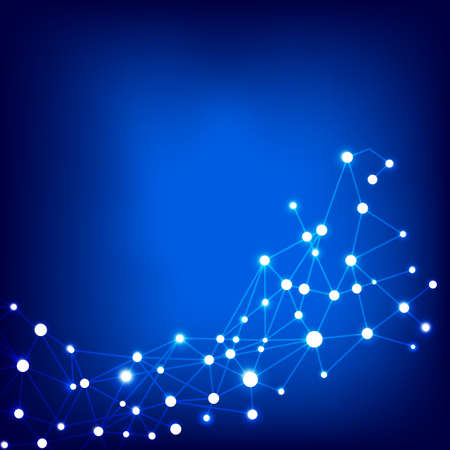 Abstract technology background line and glow dot element vector illustration eps10のイラスト素材