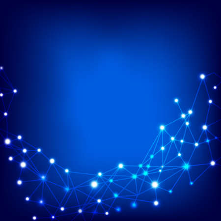 Abstract technology background line and glow dot element vector illustration eps10のイラスト素材