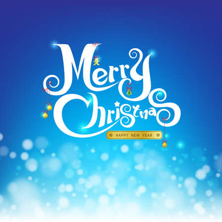 Merry christmas on abstract background with bokeh and light elementのイラスト素材