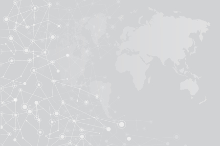 Abstract background world map and connection conceptのイラスト素材