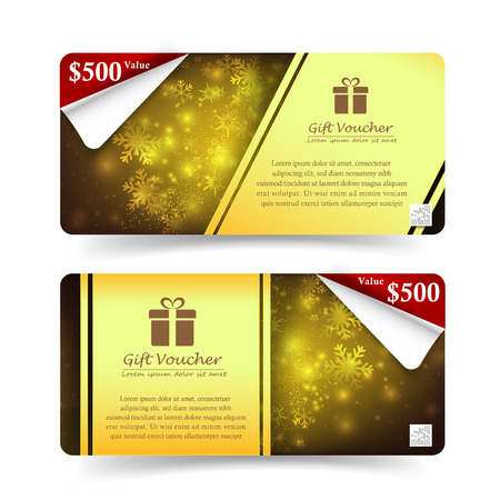 Collection of christmas gift voucher web tag banner promotion vector illustration eps10のイラスト素材