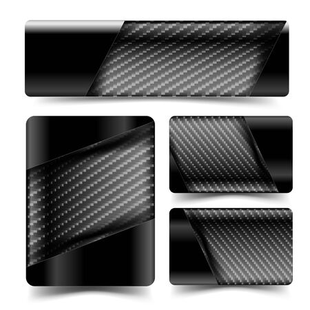 Carbon fiber web tag banner and decoration vector illustration eps10のイラスト素材