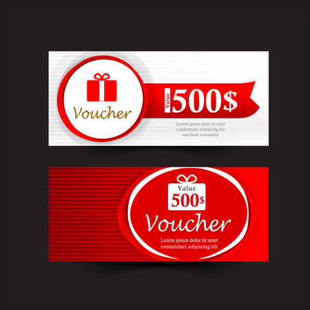 Collection of christmas gift voucher web tag banner promotion vector illustration eps10のイラスト素材