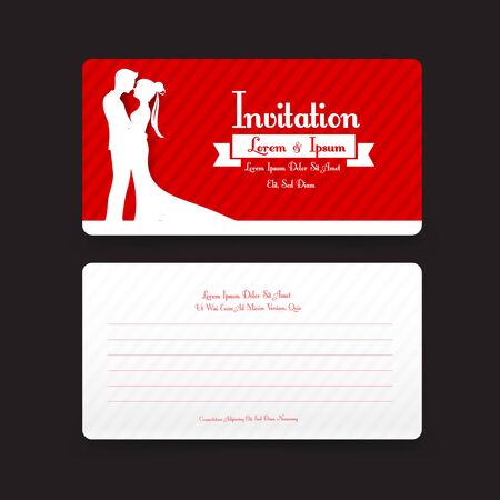 Invitation wedding card template with classic vintage element and background texture vector illustration eps 10のイラスト素材