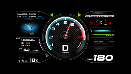 Futuristic automobile concept, Car dash board vector illustration eps 10のイラスト素材