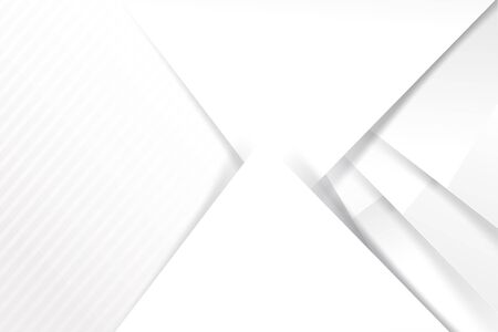 Abstract white and grey background basic geometry overlaps with shadow vector illustration eps 10のイラスト素材