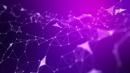 Abstract background Dot and connect line for cyber technology futuristic and network connection...