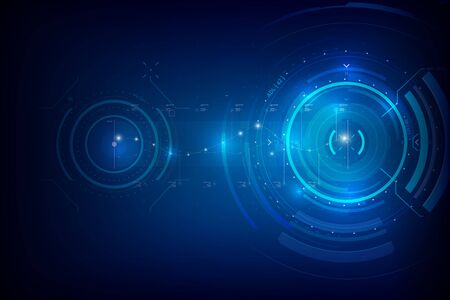 Abstract background for cyber technology futuristic concept on the dark blue background vector illustrationのイラスト素材