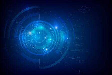 Abstract background for cyber technology futuristic concept on the dark blue background vector illustrationのイラスト素材