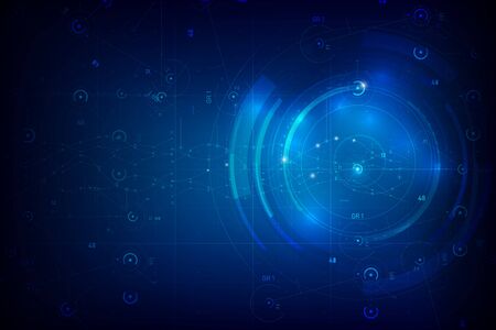 Abstract background for cyber technology futuristic concept on the dark blue background vector illustrationのイラスト素材