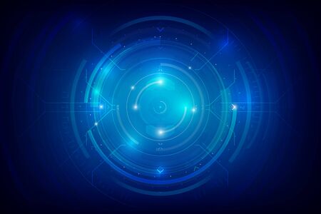 Abstract background for cyber technology futuristic concept on the dark blue background vector illustrationのイラスト素材