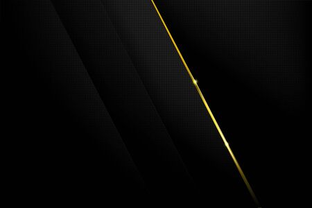Abstract background gold and black overlaps with shadow element, modern and elegant style background texture, vector illustration eps10のイラスト素材