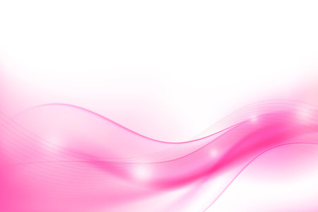 Abstract background soft curve and blend with line and overlap element with copy space, pink background, vector illustrationのイラスト素材