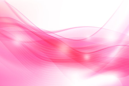 Abstract background soft curve and blend with line and overlap element with copy space, pink background, vector illustrationのイラスト素材