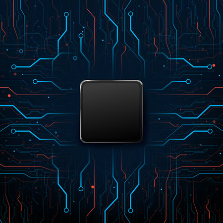 Abstract background electronic printed circuit board,  with connection line and dot element on the dark background, for futuristic and network concept, vector illustrationのイラスト素材