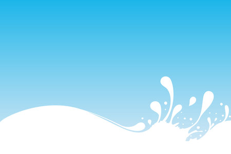 Orange water splash ring shape on the white background, vector illustrationのイラスト素材
