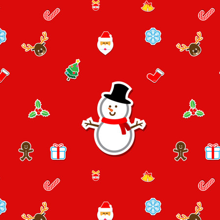 Abstract background Christmas element. Flat design Christmas textureのイラスト素材