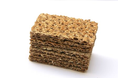 stack of fibre wholemeal crackers