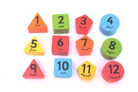 color shaped numbers from one to tenの写真素材