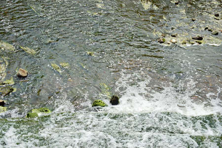 Rough water of a small river