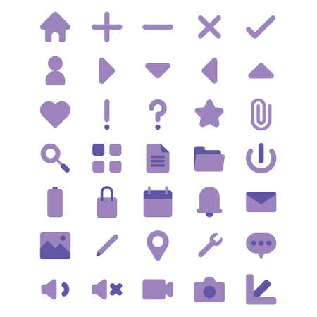 UI icon set, user interface perfect for you website or mobile applicationのイラスト素材