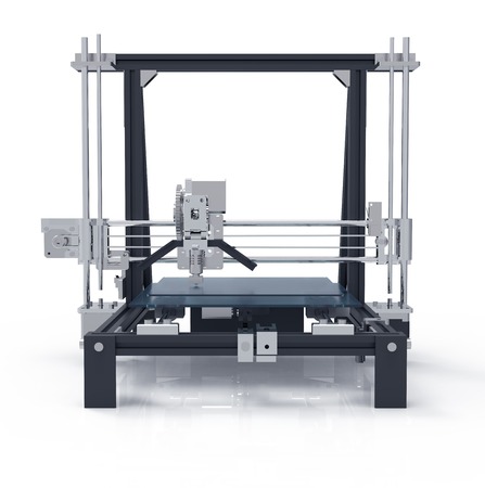 3D printer isolated on a white back ground.