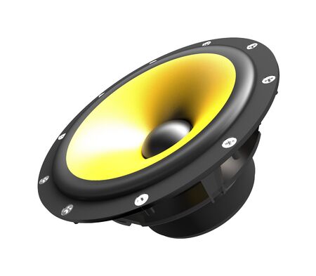 loudspeaker driver, isolated on white background.の写真素材
