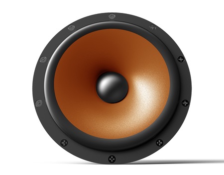 loudspeaker driver, isolated on white background.の写真素材