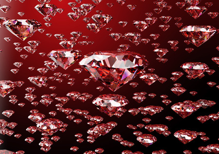 red diamond isolated on white backgroundの写真素材