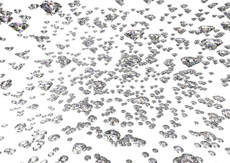 diamond isolated on white background with clipping pathの写真素材